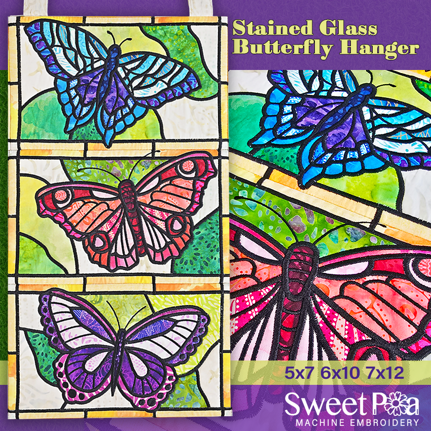 Stained Glass Butterfly Hanger