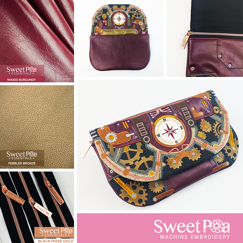 Steampunk Clutch 5x7 6x10 7x12