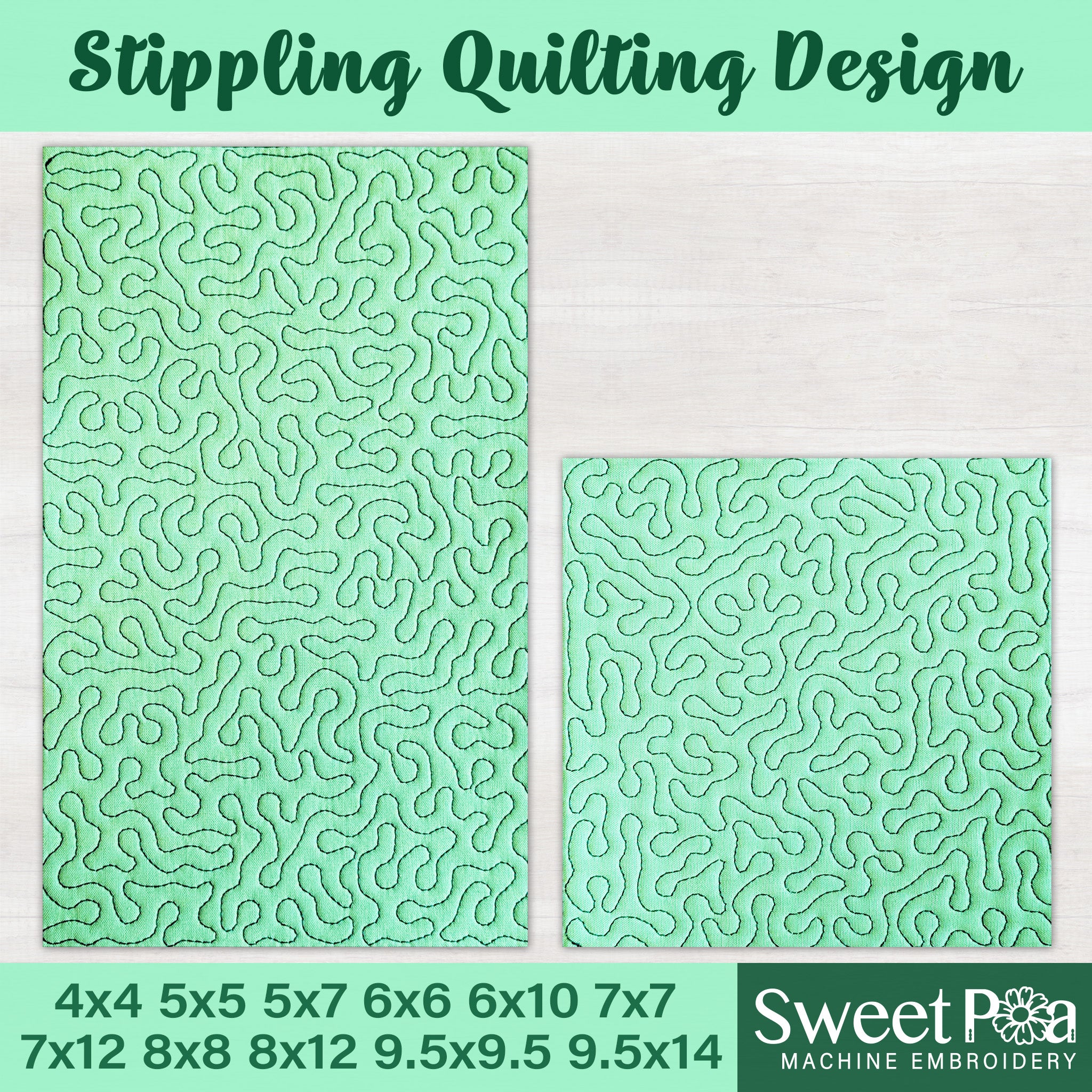 Stippling Quilting Design In the hoop machine embroidery designs