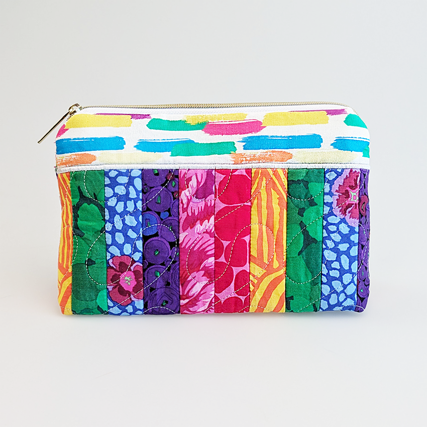 Striped Zipper Purse