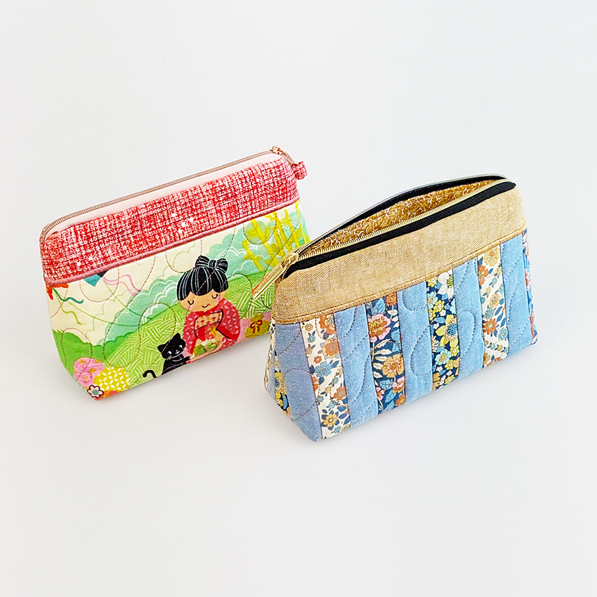 Striped Zipper Purse