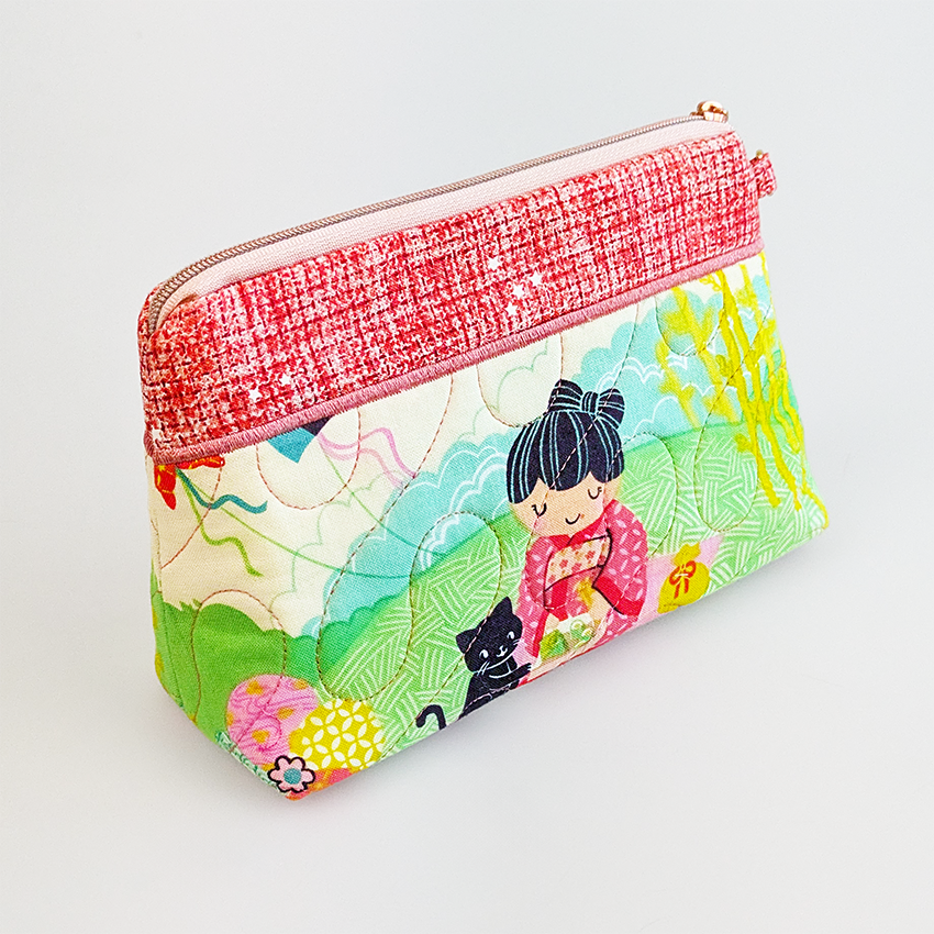 Striped Zipper Purse