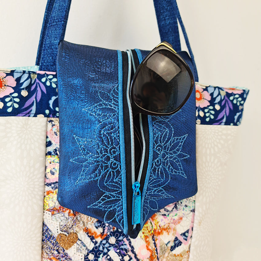 Redwork Zipper Bag Flap