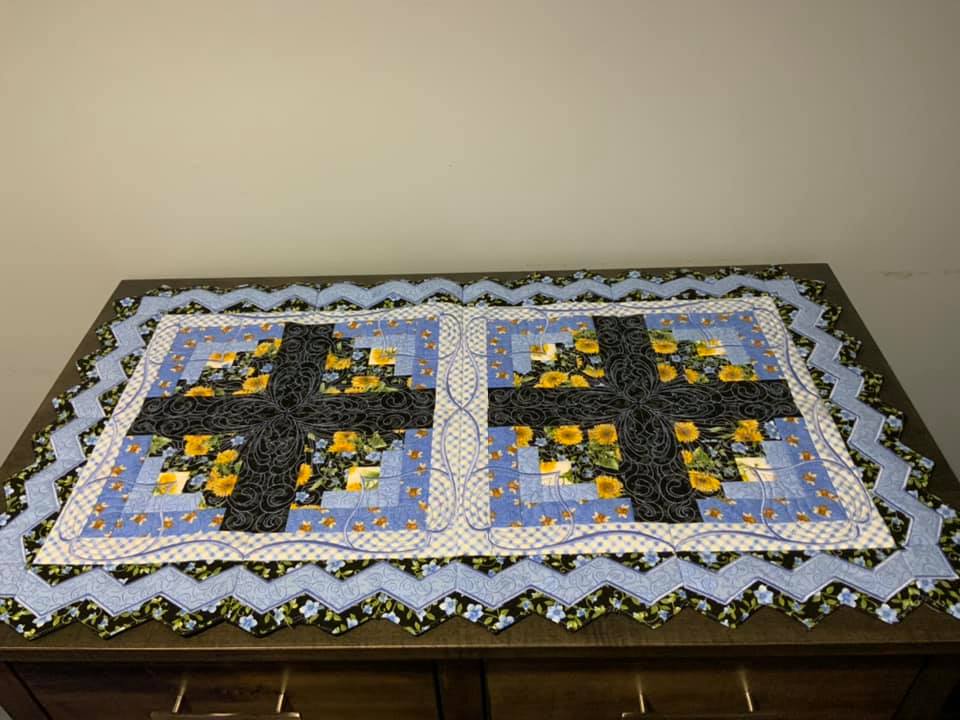 Zigzag quilt border block 5x5 6x6 7x7 and 8x8