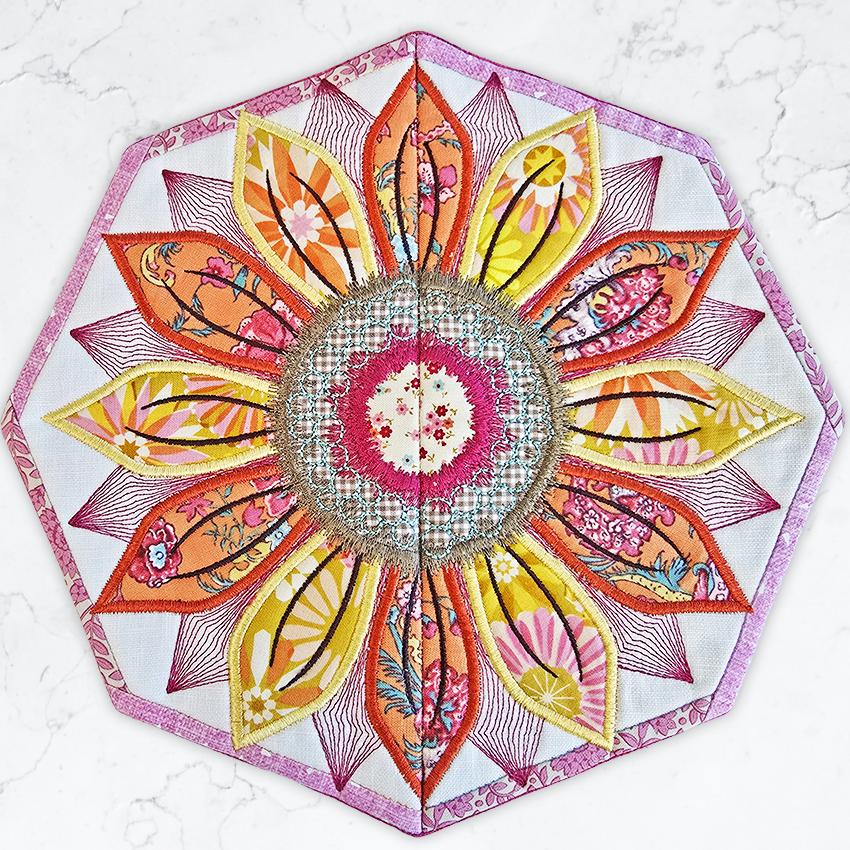 ith sunflower table centre in warm colours