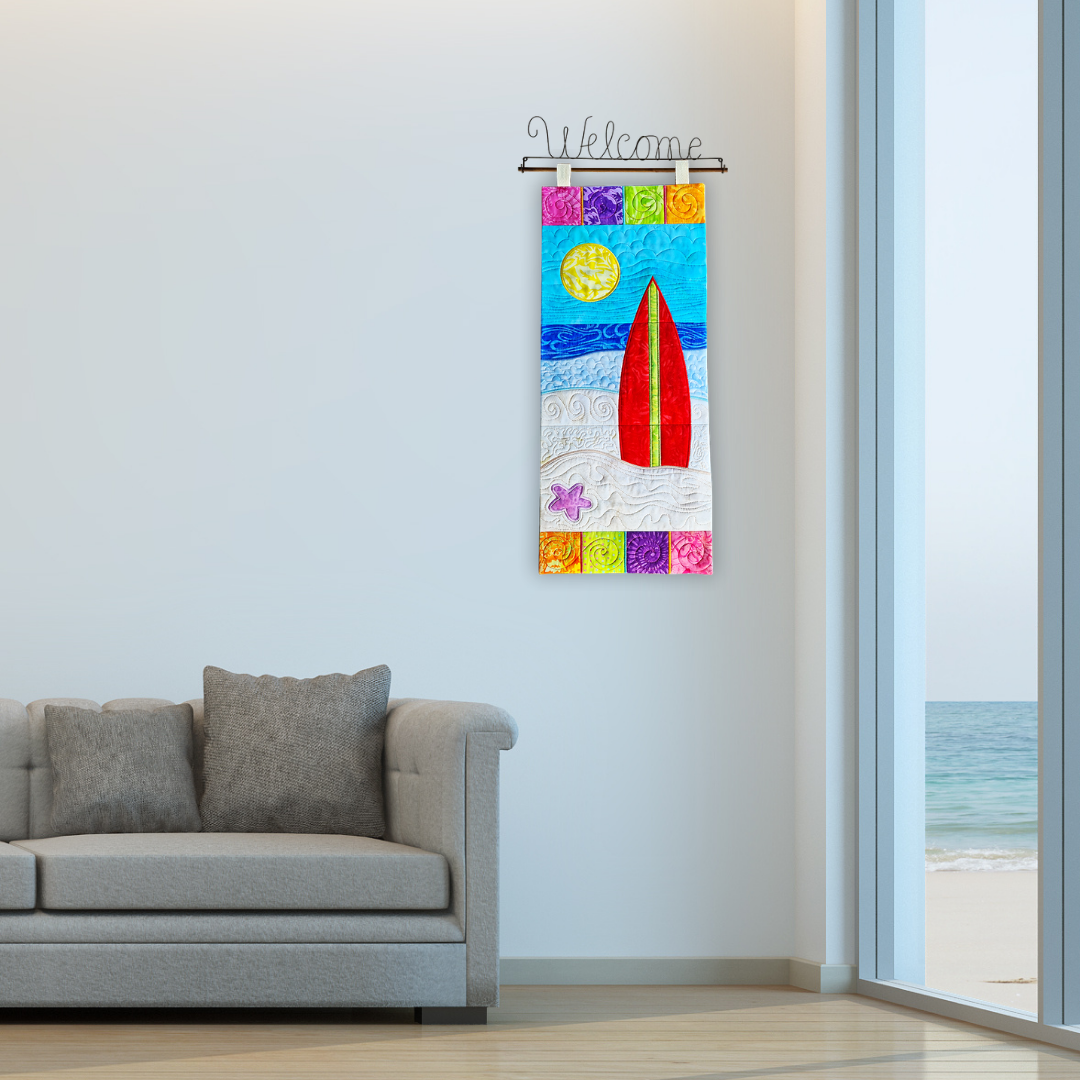 Surfboard Scene Hanger or Runner