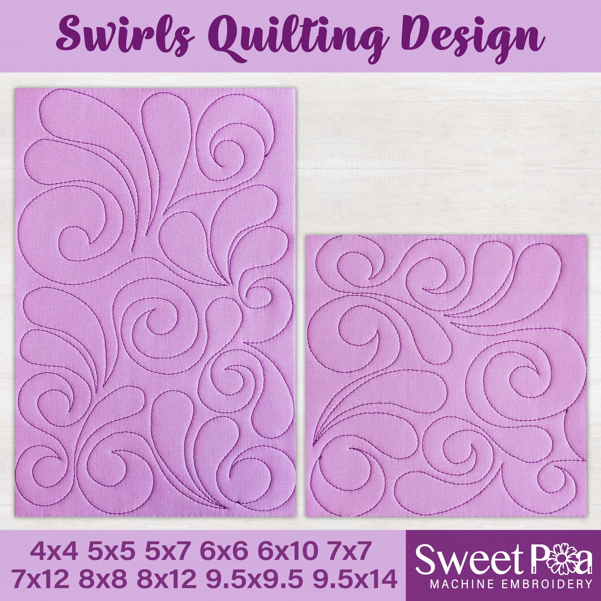 Swirls Quilting Design In the hoop machine embroidery designs