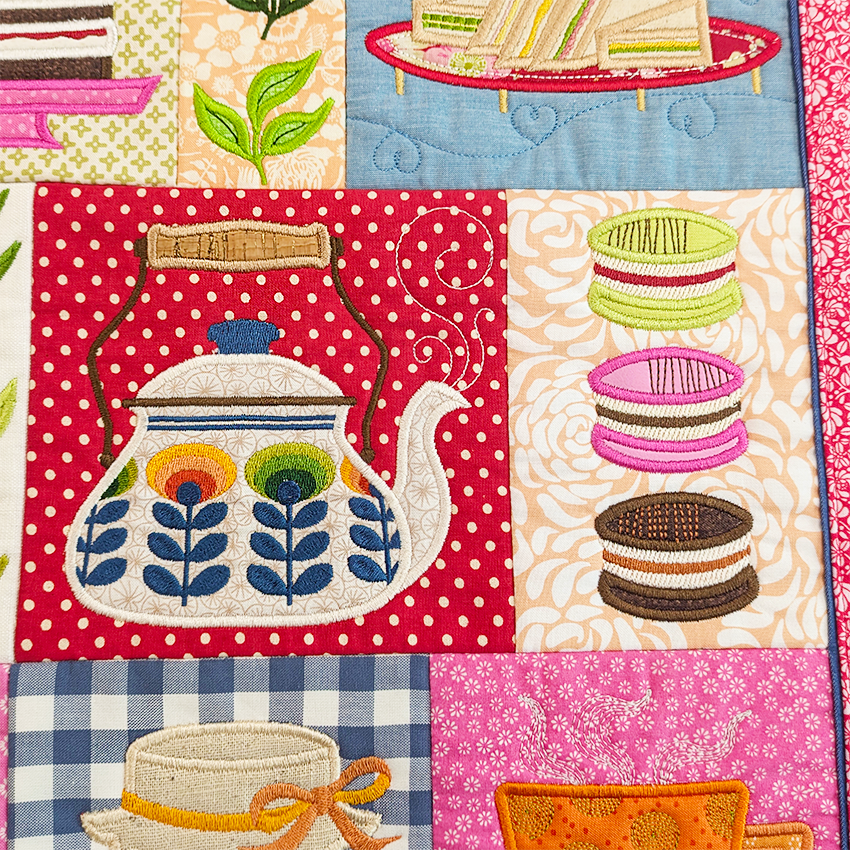 Tea Party Quilt close up 4
