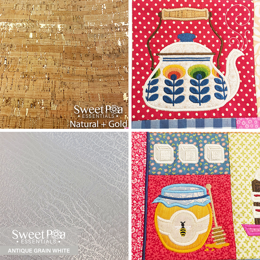 Tea Party Quilt and sweet pea essentials used