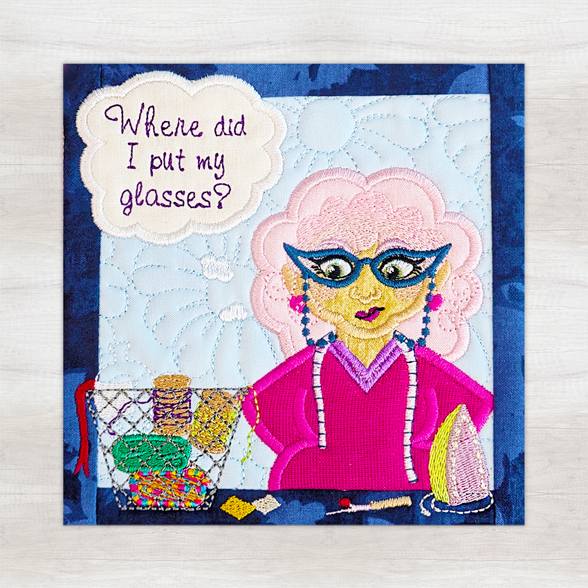 BOW The Adventures of Ms. Stitch - Block 3