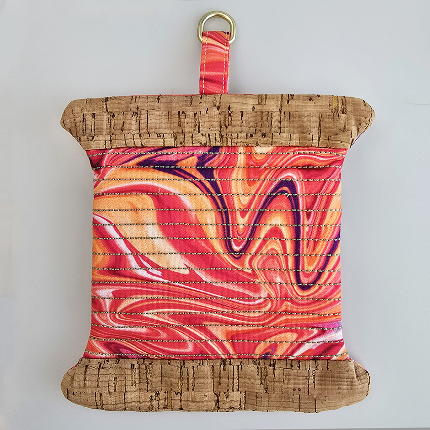 Thread Spool Zipper Purse In the hoop machine embroidery designs