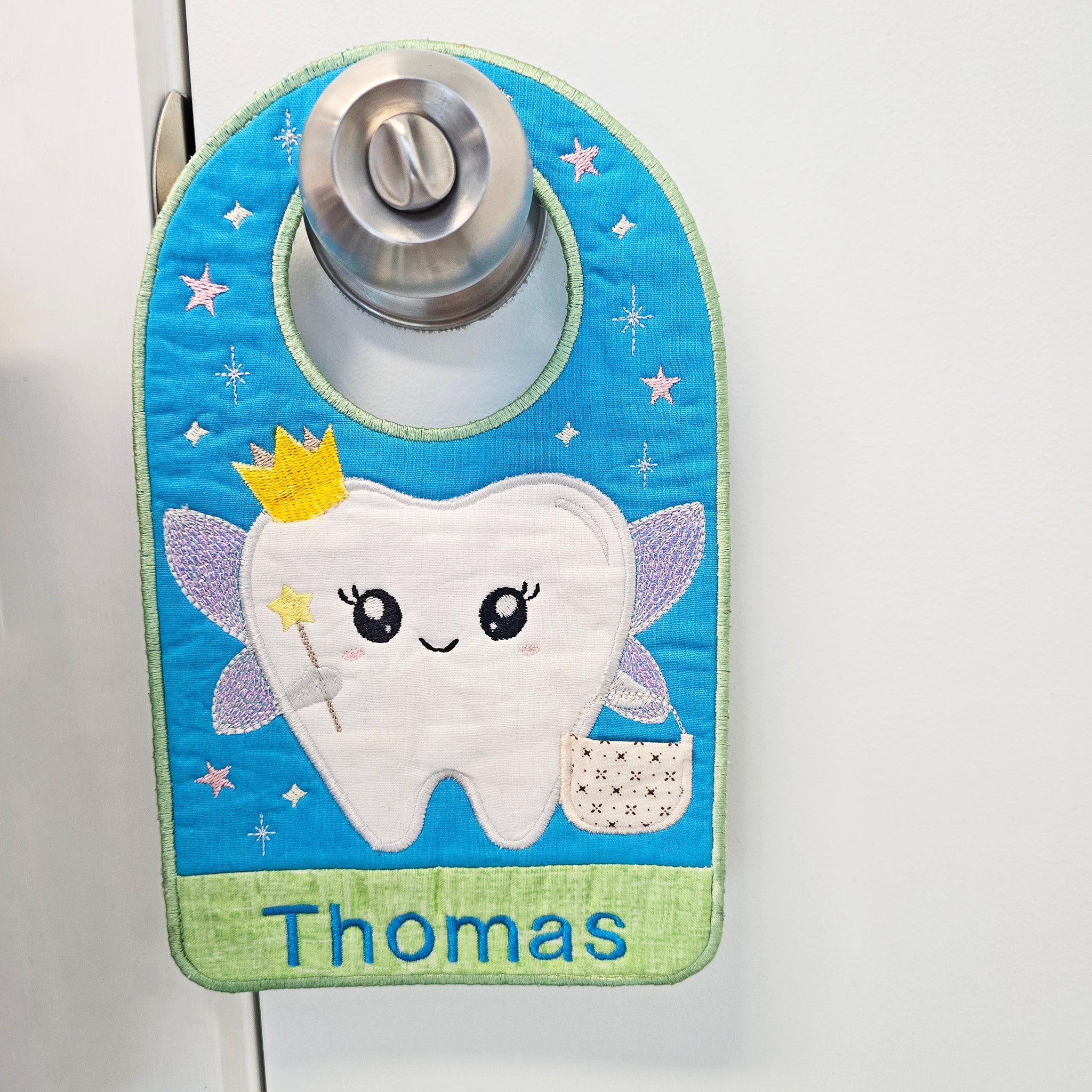 Tooth Fairy Door Hanger In the hoop machine embroidery designs