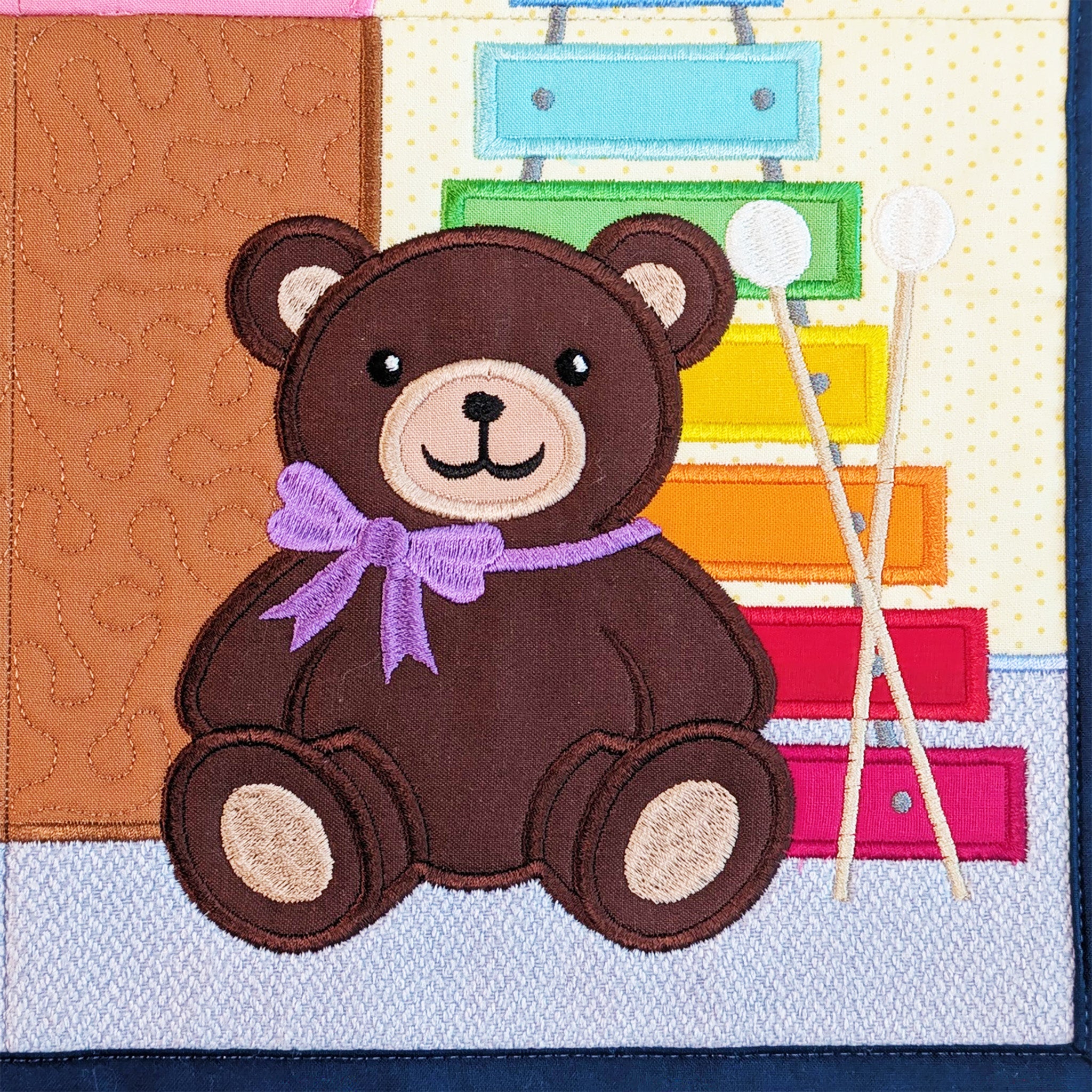 Toy Box Quilt In the hoop machine embroidery designs
