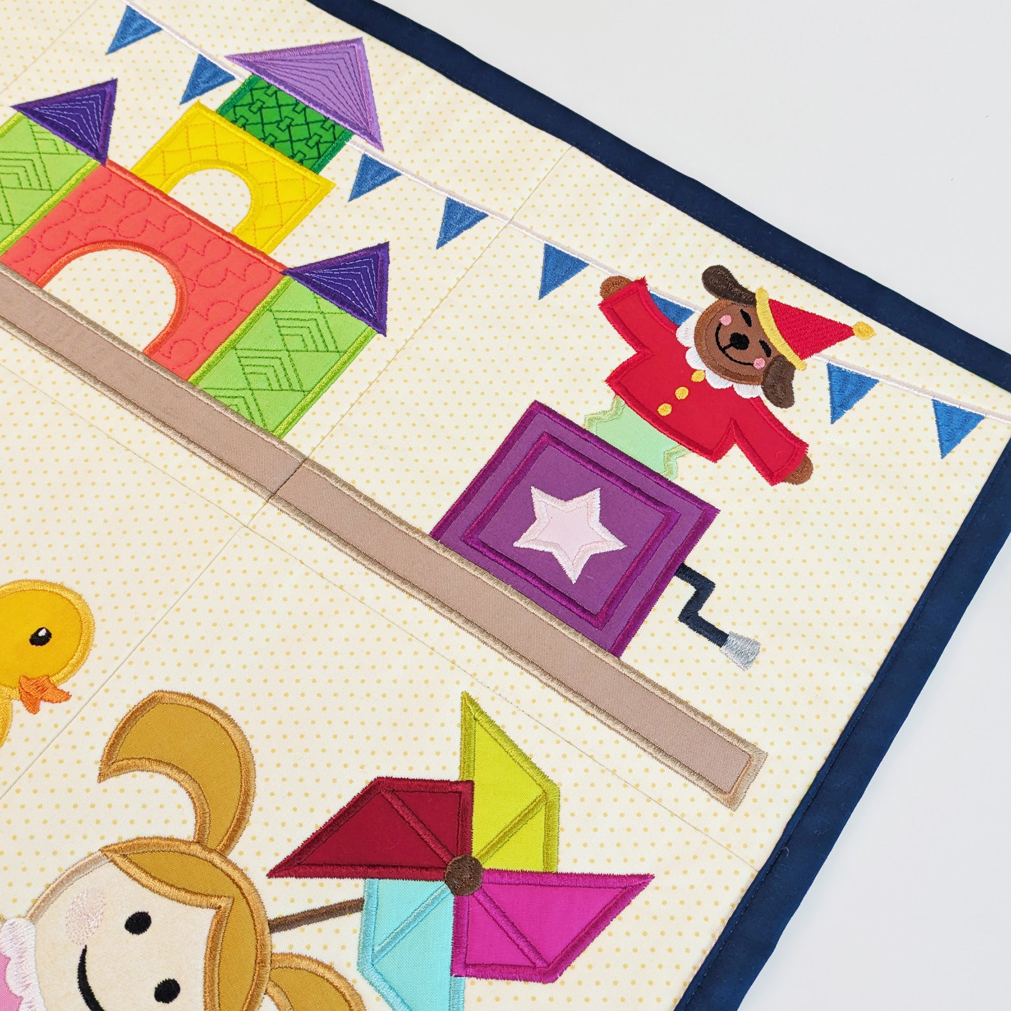 Toy Box Quilt In the hoop machine embroidery designs
