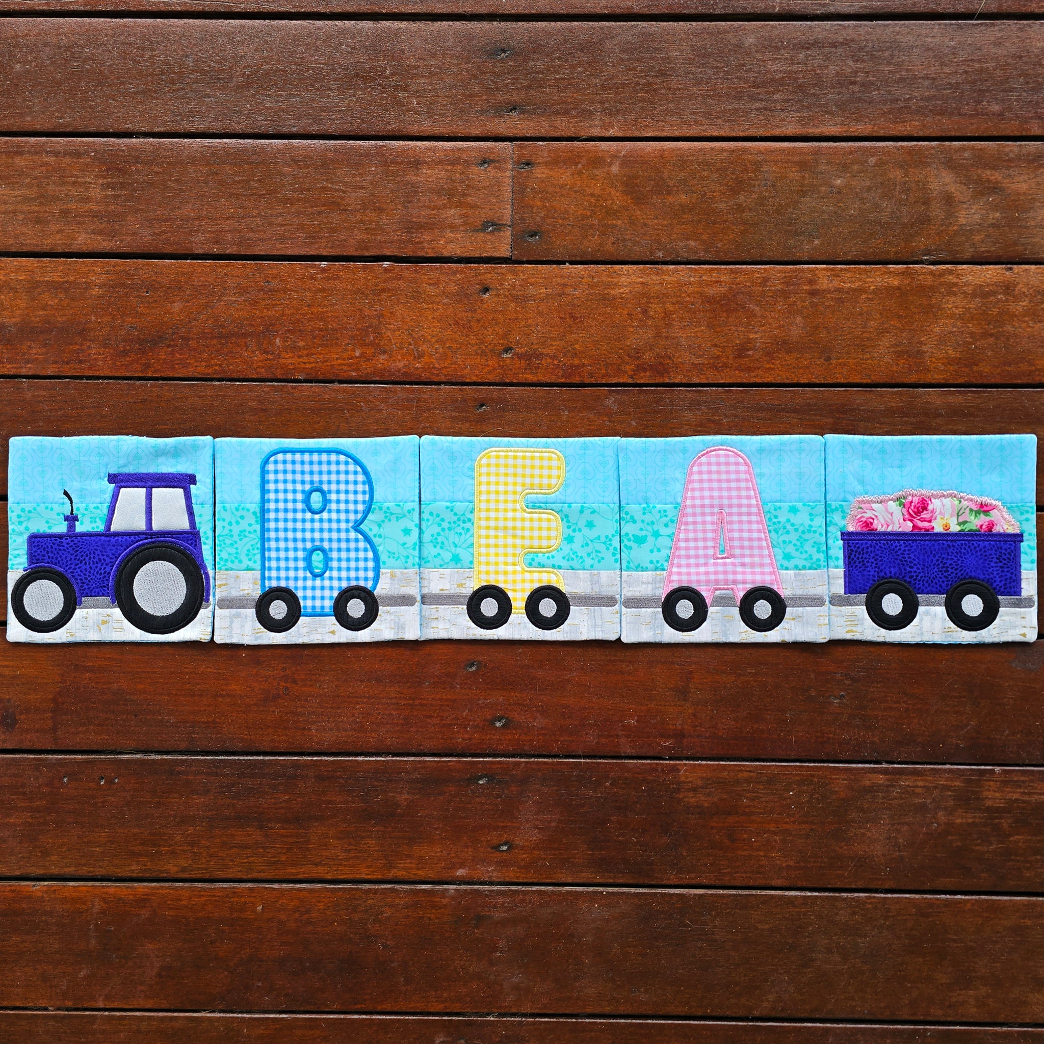 Tractor Add-On Blocks In the hoop machine embroidery designs