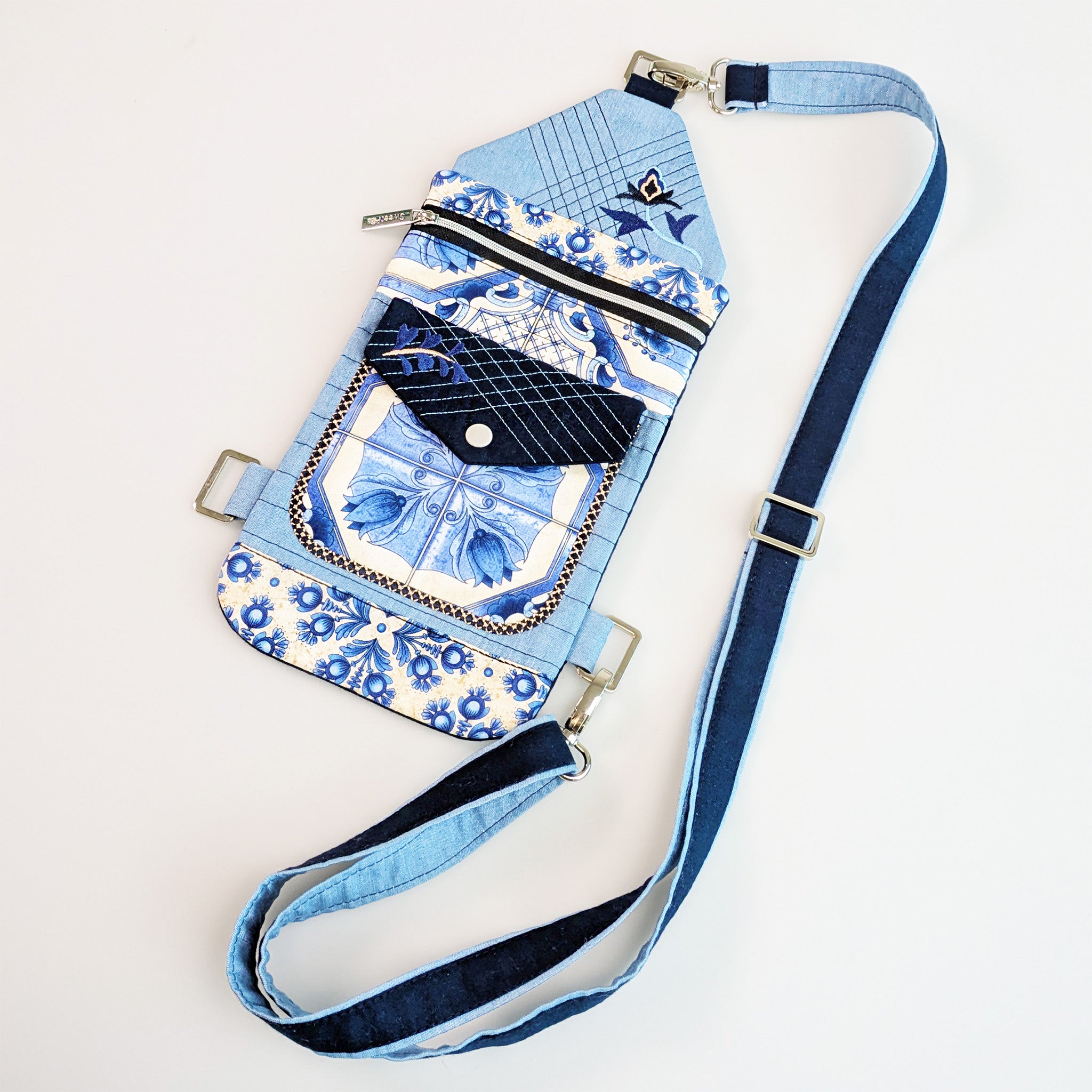 Travel Buddy Crossbody Bag In the hoop machine embroidery designs
