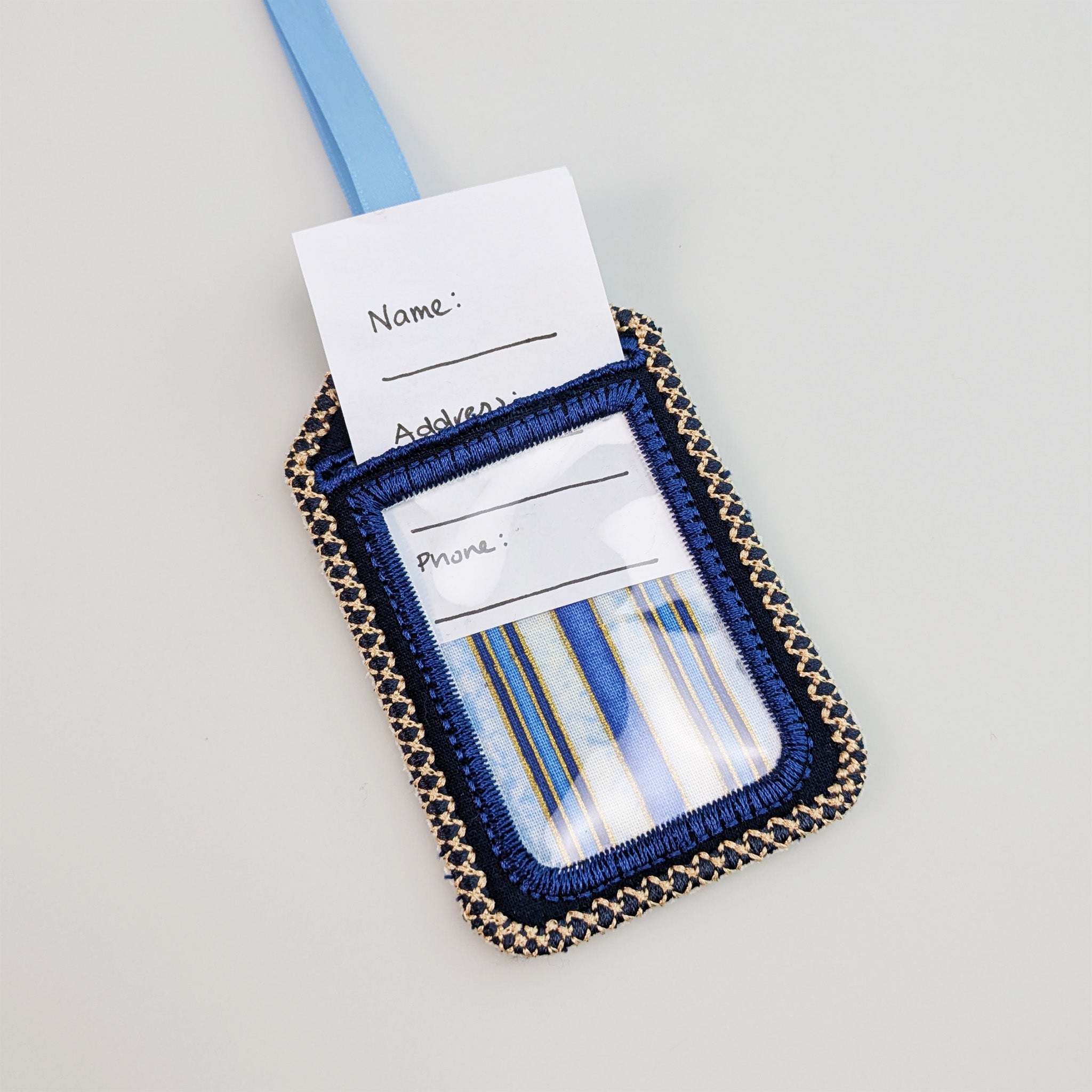 Travel Buddy Luggage Tag In the hoop machine embroidery designs