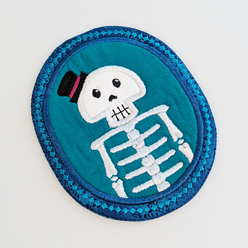 Trick or Treat Skeleton Portrait Coaster