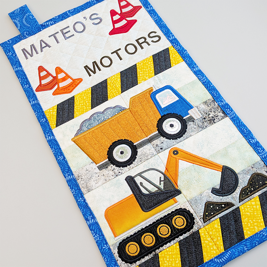 Under Construction Quilt In the hoop machine embroidery designs