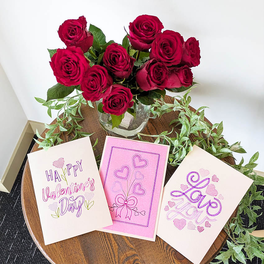 Valentine's Day Cardstock Designs In the hoop machine embroidery designs