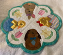 Easter Animals Table Centre 4x4 5x5 6x6 7x7 8x8 - Sweet Pea In The Hoop Machine Embroidery Design
