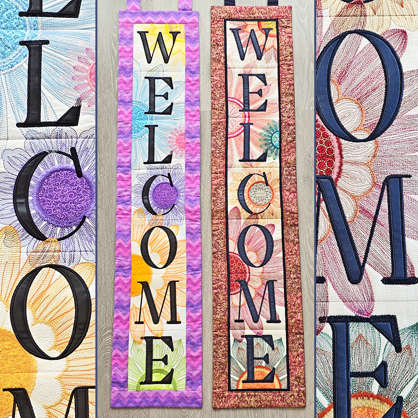 Welcome Hanger In the hoop machine embroidery designs