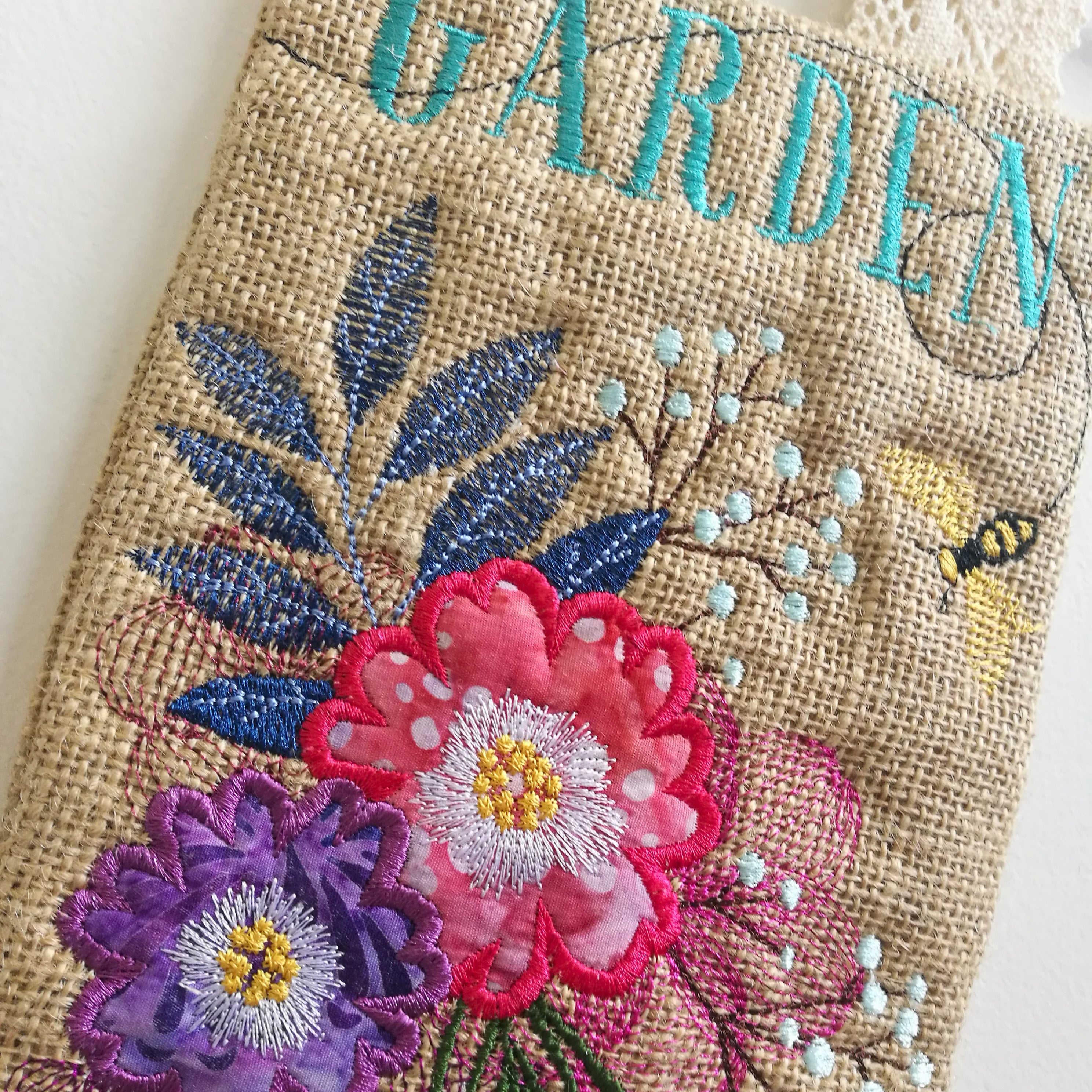 Garden Banner or Flag In the hoop machine embroidery designs