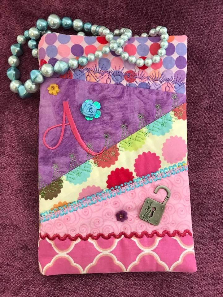 Crazy patchwork book cover 6x10 7x12 and 9.5x14 - Sweet Pea Australia In the hoop machine embroidery designs. in the hoop project, in the hoop embroidery designs, craft in the hoop project, diy in the hoop project, diy craft in the hoop project, in the hoop embroidery patterns, design in the hoop patterns, embroidery designs for in the hoop embroidery projects, best in the hoop machine embroidery designs perfect for all hoops and embroidery machines