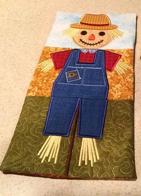 Scarecrow Wall Hanging or Table Runner 5x7 6x10 and 8x12 - Sweet Pea Australia In the hoop machine embroidery designs. in the hoop project, in the hoop embroidery designs, craft in the hoop project, diy in the hoop project, diy craft in the hoop project, in the hoop embroidery patterns, design in the hoop patterns, embroidery designs for in the hoop embroidery projects, best in the hoop machine embroidery designs perfect for all hoops and embroidery machines