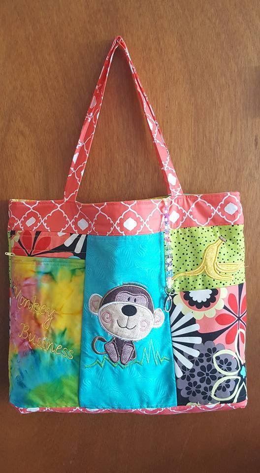 Monkey Nappy Diaper Bag 5x7 6x10 7x12 - Sweet Pea Australia In the hoop machine embroidery designs. in the hoop project, in the hoop embroidery designs, craft in the hoop project, diy in the hoop project, diy craft in the hoop project, in the hoop embroidery patterns, design in the hoop patterns, embroidery designs for in the hoop embroidery projects, best in the hoop machine embroidery designs perfect for all hoops and embroidery machines
