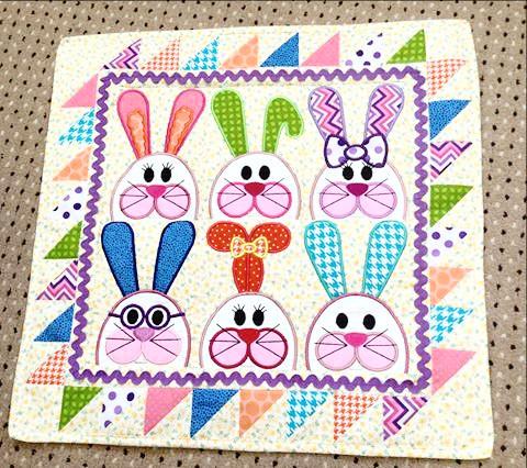 Easter Bunny Table Runner 5x7 6x10 8x12 - Sweet Pea Australia In the hoop machine embroidery designs. in the hoop project, in the hoop embroidery designs, craft in the hoop project, diy in the hoop project, diy craft in the hoop project, in the hoop embroidery patterns, design in the hoop patterns, embroidery designs for in the hoop embroidery projects, best in the hoop machine embroidery designs perfect for all hoops and embroidery machines