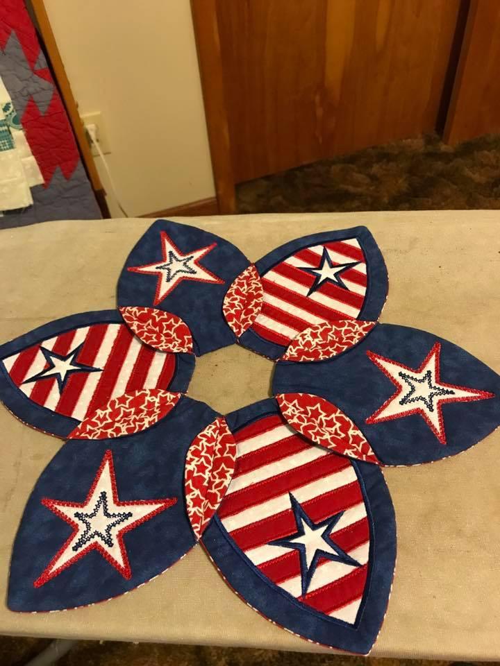 Stars and Stripes Table Centre 5x7 6x10 7x12 - Sweet Pea Australia In the hoop machine embroidery designs. in the hoop project, in the hoop embroidery designs, craft in the hoop project, diy in the hoop project, diy craft in the hoop project, in the hoop embroidery patterns, design in the hoop patterns, embroidery designs for in the hoop embroidery projects, best in the hoop machine embroidery designs perfect for all hoops and embroidery machines