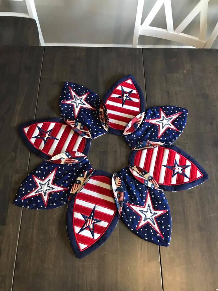 Stars and Stripes Table Centre 5x7 6x10 7x12 - Sweet Pea Australia In the hoop machine embroidery designs. in the hoop project, in the hoop embroidery designs, craft in the hoop project, diy in the hoop project, diy craft in the hoop project, in the hoop embroidery patterns, design in the hoop patterns, embroidery designs for in the hoop embroidery projects, best in the hoop machine embroidery designs perfect for all hoops and embroidery machines