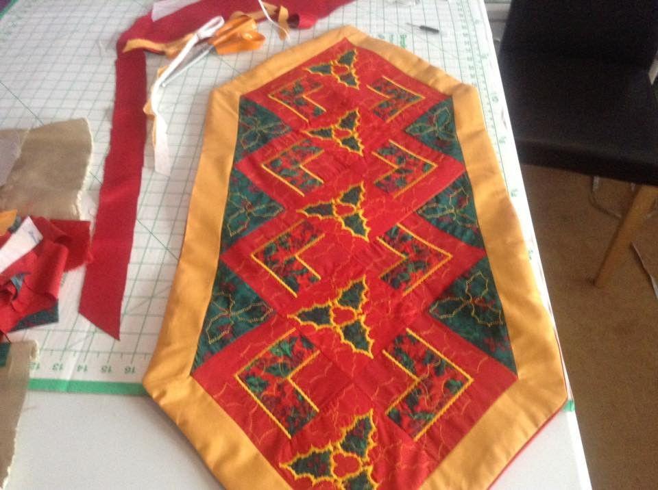 Christmas holly quilt block and table runner 4x4 5x5 6x6 hoop - Sweet Pea Australia In the hoop machine embroidery designs. in the hoop project, in the hoop embroidery designs, craft in the hoop project, diy in the hoop project, diy craft in the hoop project, in the hoop embroidery patterns, design in the hoop patterns, embroidery designs for in the hoop embroidery projects, best in the hoop machine embroidery designs perfect for all hoops and embroidery machines