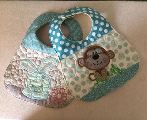 Monkey Bib 6x10 and 7x12 - Sweet Pea Australia In the hoop machine embroidery designs. in the hoop project, in the hoop embroidery designs, craft in the hoop project, diy in the hoop project, diy craft in the hoop project, in the hoop embroidery patterns, design in the hoop patterns, embroidery designs for in the hoop embroidery projects, best in the hoop machine embroidery designs perfect for all hoops and embroidery machines