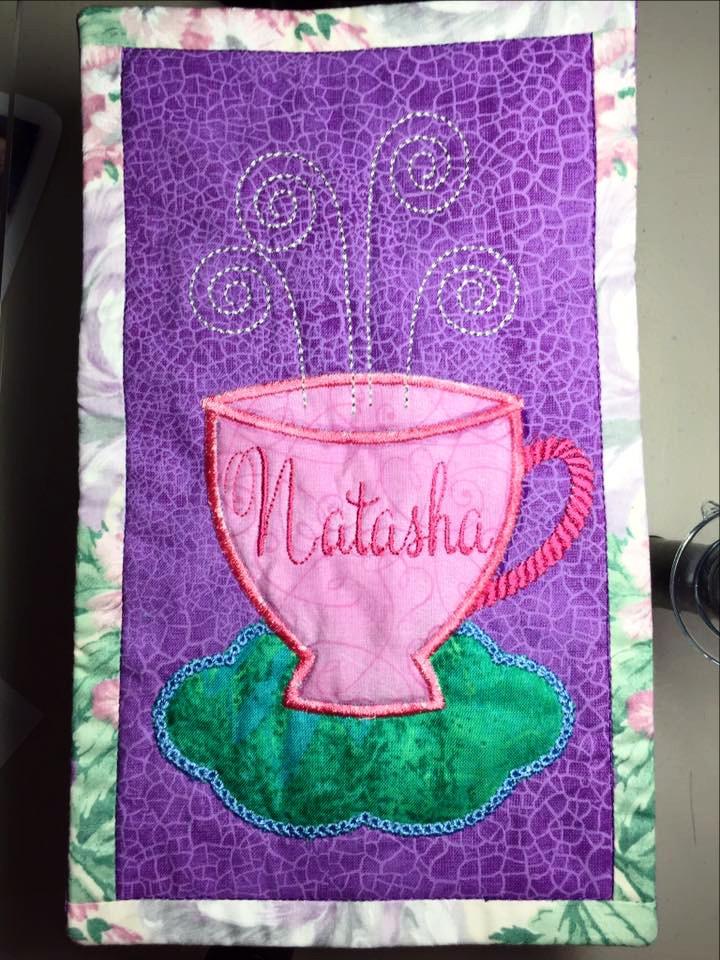 Teacup Mugrug 5x7 6x10 and 7x12 - Sweet Pea Australia In the hoop machine embroidery designs. in the hoop project, in the hoop embroidery designs, craft in the hoop project, diy in the hoop project, diy craft in the hoop project, in the hoop embroidery patterns, design in the hoop patterns, embroidery designs for in the hoop embroidery projects, best in the hoop machine embroidery designs perfect for all hoops and embroidery machines