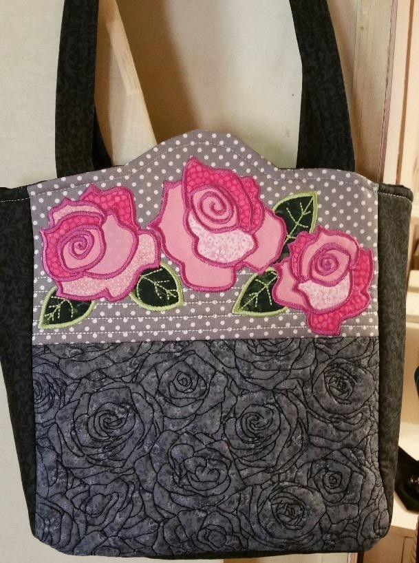 Quilted Roses Bag 6x10 7x12 - Sweet Pea Australia In the hoop machine embroidery designs. in the hoop project, in the hoop embroidery designs, craft in the hoop project, diy in the hoop project, diy craft in the hoop project, in the hoop embroidery patterns, design in the hoop patterns, embroidery designs for in the hoop embroidery projects, best in the hoop machine embroidery designs perfect for all hoops and embroidery machines