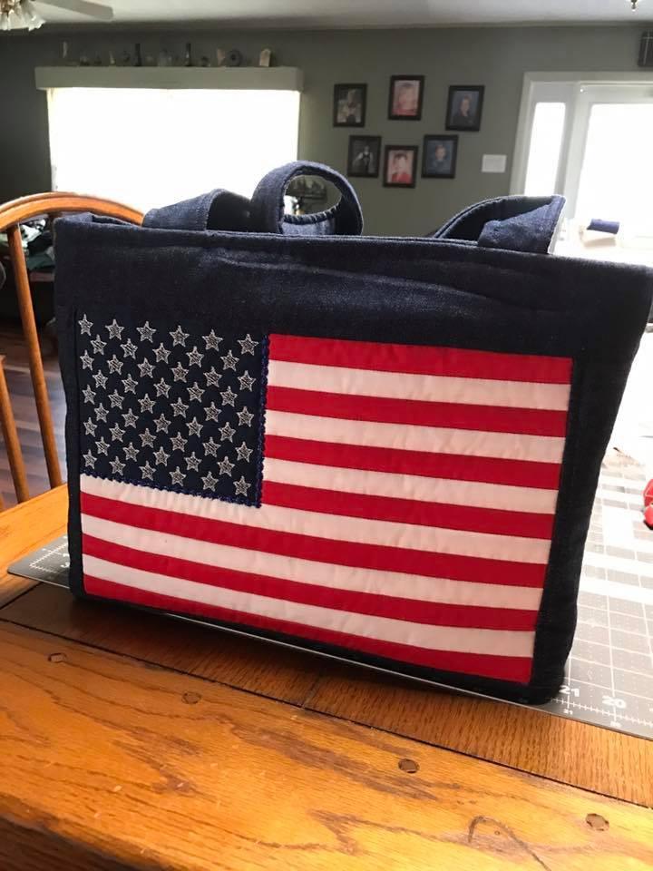 USA Flag Tote 6x10 8x12 9.5x14 - Sweet Pea Australia In the hoop machine embroidery designs. in the hoop project, in the hoop embroidery designs, craft in the hoop project, diy in the hoop project, diy craft in the hoop project, in the hoop embroidery patterns, design in the hoop patterns, embroidery designs for in the hoop embroidery projects, best in the hoop machine embroidery designs perfect for all hoops and embroidery machines