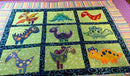 Dinosaur quilt 5x7 6x10 8x12 - Sweet Pea