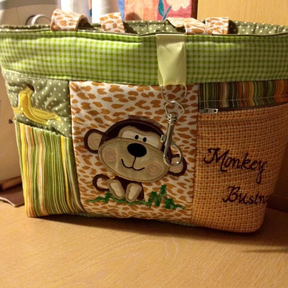 Monkey Nappy Diaper Bag 5x7 6x10 7x12 - Sweet Pea Australia In the hoop machine embroidery designs. in the hoop project, in the hoop embroidery designs, craft in the hoop project, diy in the hoop project, diy craft in the hoop project, in the hoop embroidery patterns, design in the hoop patterns, embroidery designs for in the hoop embroidery projects, best in the hoop machine embroidery designs perfect for all hoops and embroidery machines