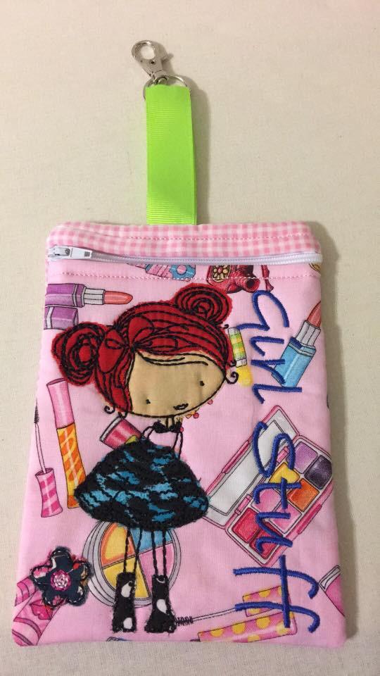 Girl Stuff Zipper Purse 5x7 - Sweet Pea Australia In the hoop machine embroidery designs. in the hoop project, in the hoop embroidery designs, craft in the hoop project, diy in the hoop project, diy craft in the hoop project, in the hoop embroidery patterns, design in the hoop patterns, embroidery designs for in the hoop embroidery projects, best in the hoop machine embroidery designs perfect for all hoops and embroidery machines
