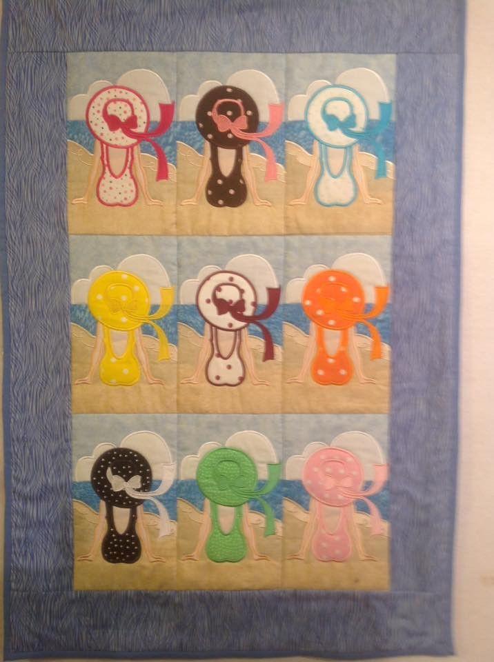 Lady at the Beach Mugrug 5x7 6x10 7x12 - Sweet Pea Australia In the hoop machine embroidery designs. in the hoop project, in the hoop embroidery designs, craft in the hoop project, diy in the hoop project, diy craft in the hoop project, in the hoop embroidery patterns, design in the hoop patterns, embroidery designs for in the hoop embroidery projects, best in the hoop machine embroidery designs perfect for all hoops and embroidery machines