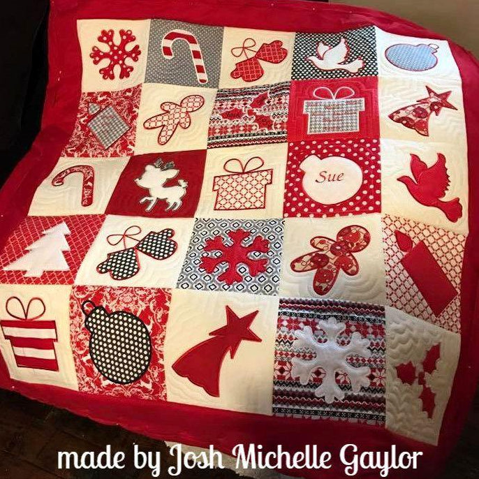 Christmas cookie cutter quilt 4x4 5x5 6x6 7x7 - Sweet Pea Australia In the hoop machine embroidery designs. in the hoop project, in the hoop embroidery designs, craft in the hoop project, diy in the hoop project, diy craft in the hoop project, in the hoop embroidery patterns, design in the hoop patterns, embroidery designs for in the hoop embroidery projects, best in the hoop machine embroidery designs perfect for all hoops and embroidery machines