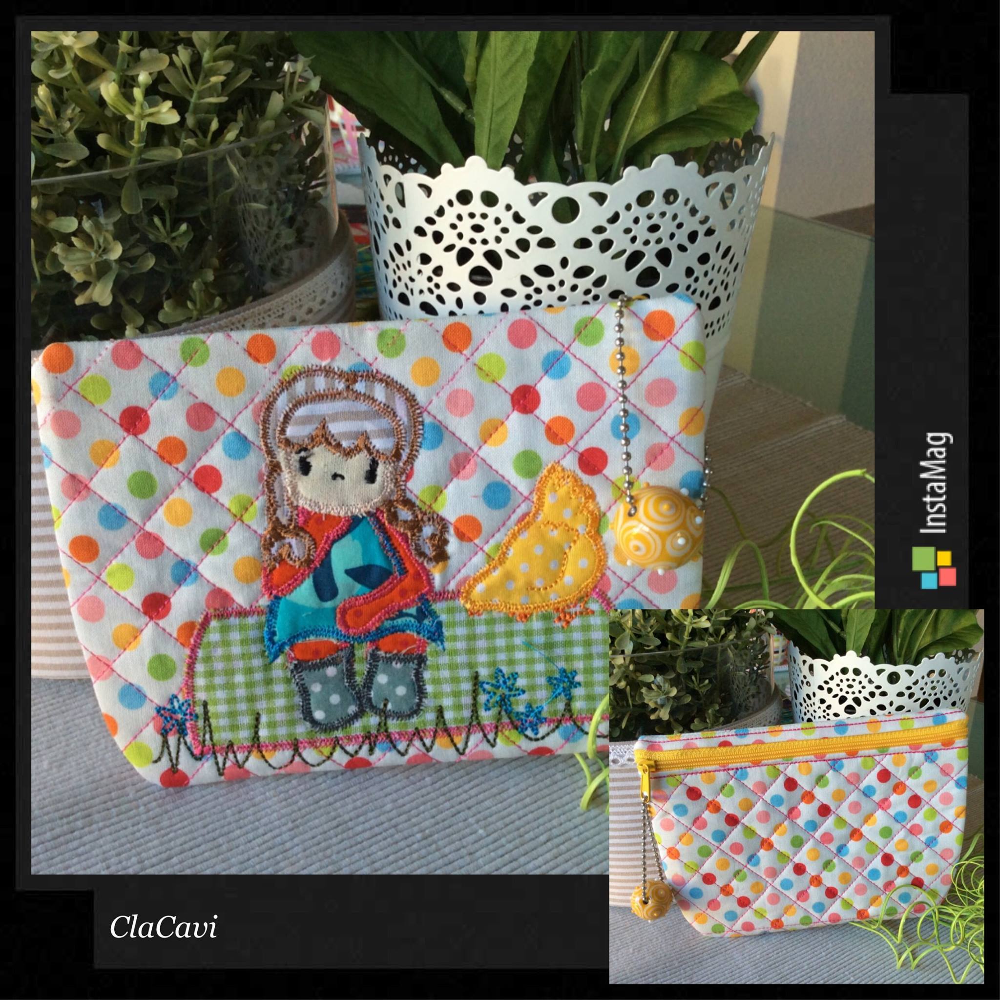 Makeup Zipper Bag - Girl On A Log 5x7 6x10 7x12 8x8 - Sweet Pea Australia In the hoop machine embroidery designs. in the hoop project, in the hoop embroidery designs, craft in the hoop project, diy in the hoop project, diy craft in the hoop project, in the hoop embroidery patterns, design in the hoop patterns, embroidery designs for in the hoop embroidery projects, best in the hoop machine embroidery designs perfect for all hoops and embroidery machines