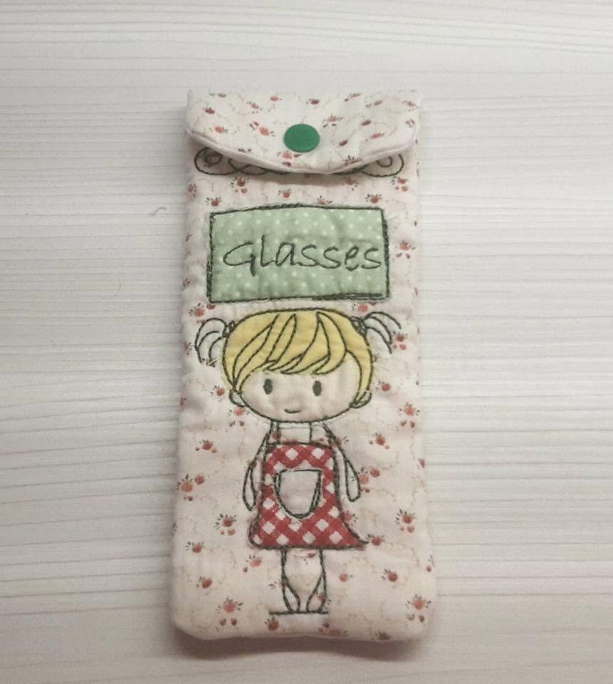 Girl Glasses Case 6x10 - Sweet Pea Australia In the hoop machine embroidery designs. in the hoop project, in the hoop embroidery designs, craft in the hoop project, diy in the hoop project, diy craft in the hoop project, in the hoop embroidery patterns, design in the hoop patterns, embroidery designs for in the hoop embroidery projects, best in the hoop machine embroidery designs perfect for all hoops and embroidery machines