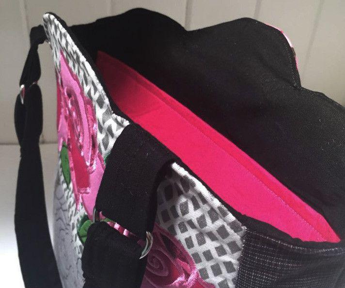 Quilted Roses Bag 6x10 7x12 - Sweet Pea Australia In the hoop machine embroidery designs. in the hoop project, in the hoop embroidery designs, craft in the hoop project, diy in the hoop project, diy craft in the hoop project, in the hoop embroidery patterns, design in the hoop patterns, embroidery designs for in the hoop embroidery projects, best in the hoop machine embroidery designs perfect for all hoops and embroidery machines