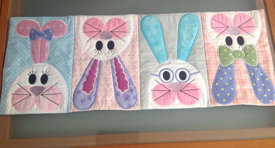 Easter Bunny Table Runner 5x7 6x10 8x12 - Sweet Pea Australia In the hoop machine embroidery designs. in the hoop project, in the hoop embroidery designs, craft in the hoop project, diy in the hoop project, diy craft in the hoop project, in the hoop embroidery patterns, design in the hoop patterns, embroidery designs for in the hoop embroidery projects, best in the hoop machine embroidery designs perfect for all hoops and embroidery machines