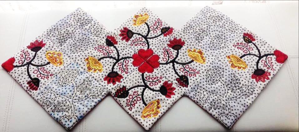 Good Things Come in Fours Table Runner 4x4 5x5 6x6 8x8 - Sweet Pea Australia In the hoop machine embroidery designs. in the hoop project, in the hoop embroidery designs, craft in the hoop project, diy in the hoop project, diy craft in the hoop project, in the hoop embroidery patterns, design in the hoop patterns, embroidery designs for in the hoop embroidery projects, best in the hoop machine embroidery designs perfect for all hoops and embroidery machines