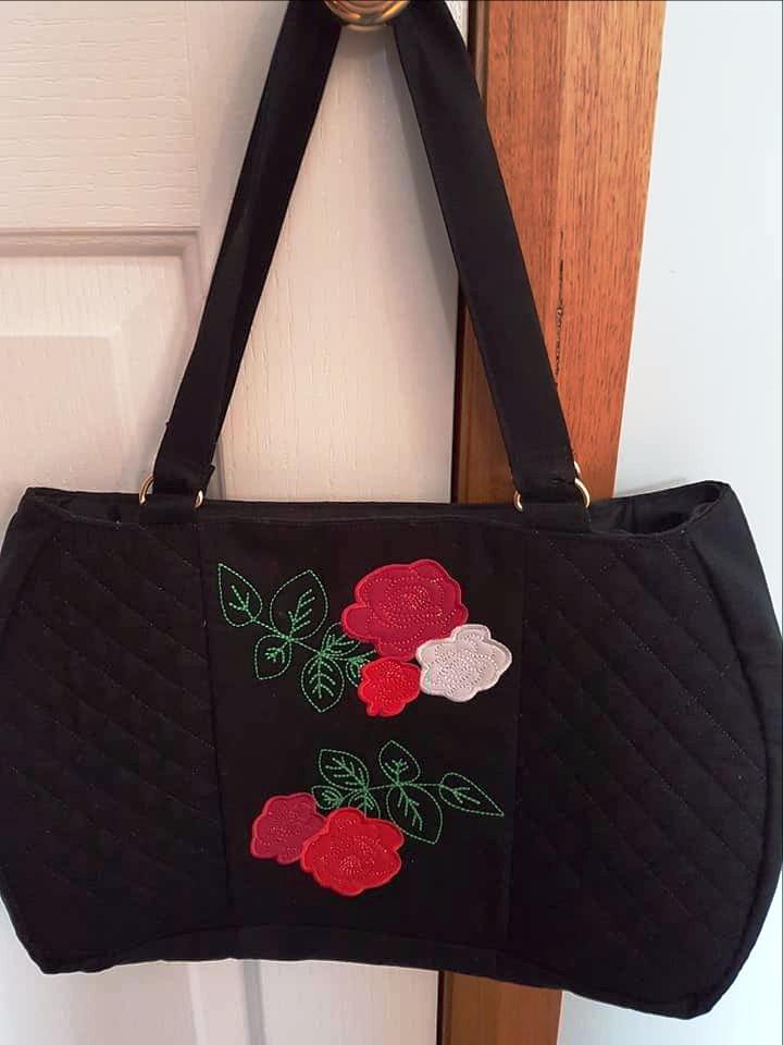 Rose Bag 5x7 6x10 7x12 - Sweet Pea Australia In the hoop machine embroidery designs. in the hoop project, in the hoop embroidery designs, craft in the hoop project, diy in the hoop project, diy craft in the hoop project, in the hoop embroidery patterns, design in the hoop patterns, embroidery designs for in the hoop embroidery projects, best in the hoop machine embroidery designs perfect for all hoops and embroidery machines