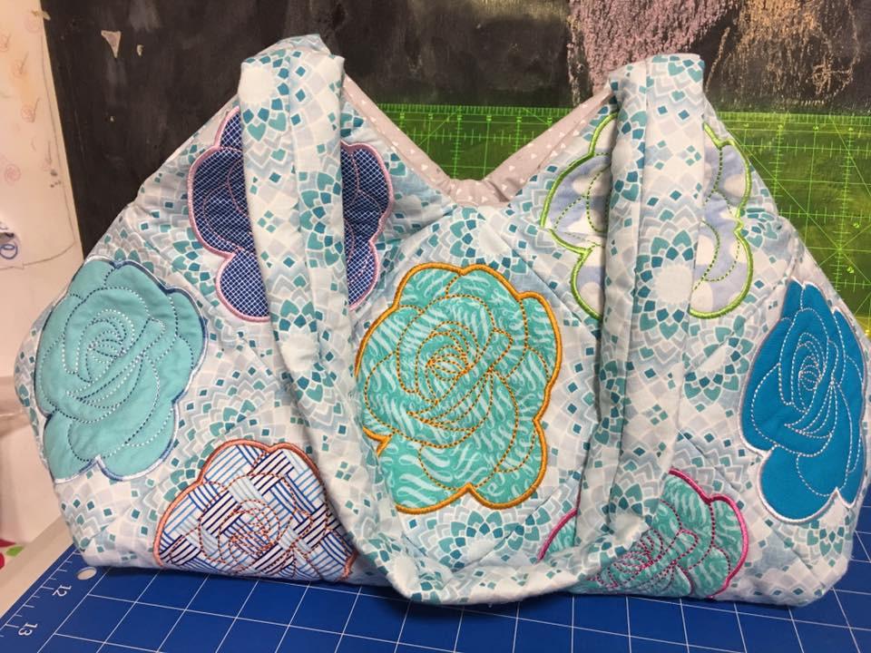 Rose Quilt Blocks and Bag 4x4 5x5 6x6 - Sweet Pea Australia In the hoop machine embroidery designs. in the hoop project, in the hoop embroidery designs, craft in the hoop project, diy in the hoop project, diy craft in the hoop project, in the hoop embroidery patterns, design in the hoop patterns, embroidery designs for in the hoop embroidery projects, best in the hoop machine embroidery designs perfect for all hoops and embroidery machines
